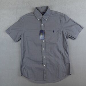 Polo Ralph Lauren Shirt Classic Fit Button Down Oxford Grey Pony Mens Size Small